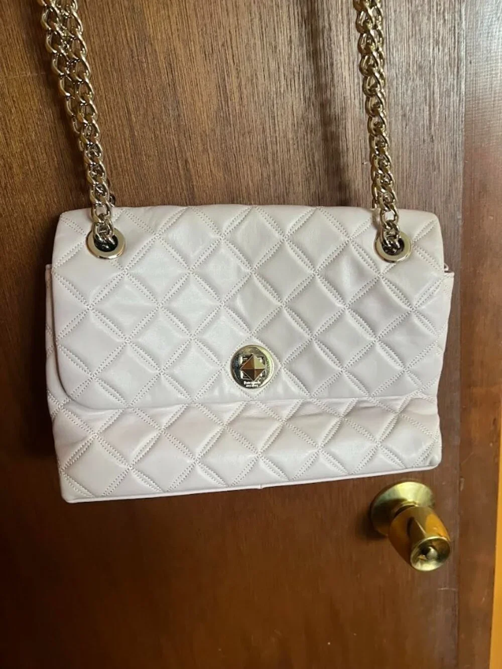 Kate Spade Pink Gold Quilted Purse